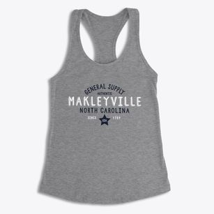 Makleyville North Carolina General Supply Women's Racerback Tank