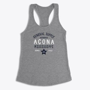 Acona Mississippi General Supply Women's Racerback Tank