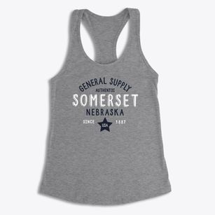 Somerset Nebraska General Supply Women's Racerback Tank
