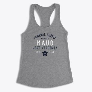Maud West Virginia General Supply Women's Racerback Tank