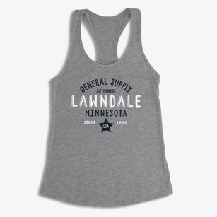 Lawndale Minnesota General Supply Women's Racerback Tank