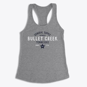 Bullet Creek Tennessee General Supply Women's Racerback Tank
