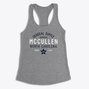 Mccullen North Carolina General Supply Women's Racerback Tank