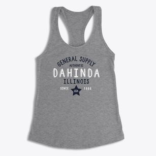 Dahinda Illinois General Supply Women's Racerback Tank