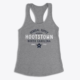 Hootstown North Carolina General Supply Women's Racerback Tank