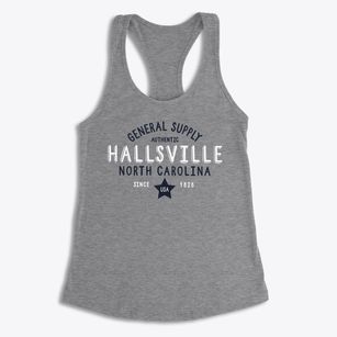 Hallsville North Carolina General Supply Women's Racerback Tank