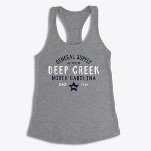 Deep Creek North Carolina General Supply Women's Racerback Tank
