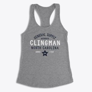 Clingman North Carolina General Supply Women's Racerback Tank