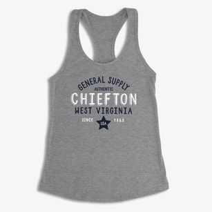Chiefton West Virginia General Supply Women's Racerback Tank