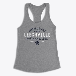 Leechville North Carolina General Supply Women's Racerback Tank