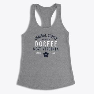Dorfee West Virginia General Supply Women's Racerback Tank