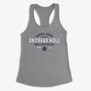 Snyders Hill New Hampshire General Supply Women's Racerback Tank