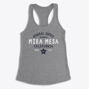 Mira Mesa California General Supply Women's Racerback Tank