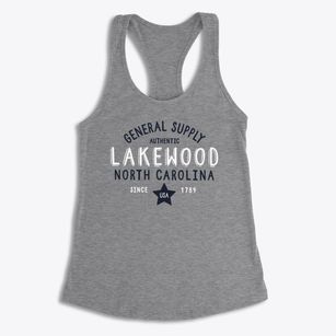 Lakewood North Carolina General Supply Women's Racerback Tank