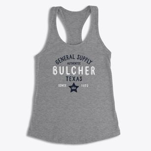 Bulcher Texas General Supply Women's Racerback Tank