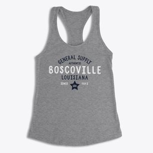 Boscoville Louisiana General Supply Women's Racerback Tank