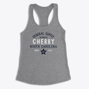 Cherry North Carolina General Supply Women's Racerback Tank