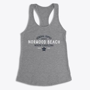 Norwood Beach North Carolina General Supply Women's Racerback Tank