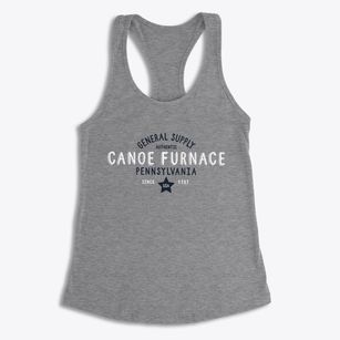 Canoe Furnace Pennsylvania General Supply Women's Racerback Tank