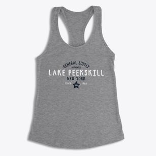 Lake Peekskill New York General Supply Women's Racerback Tank