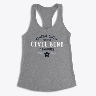 Civil Bend Missouri General Supply Women's Racerback Tank