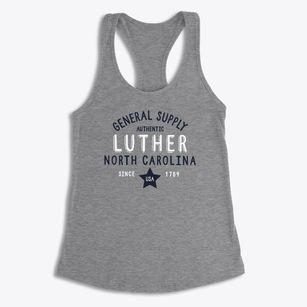 Luther North Carolina General Supply Women's Racerback Tank