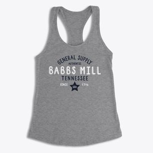 Babbs Mill Tennessee General Supply Women's Racerback Tank