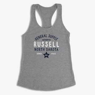 Russell North Dakota General Supply Women's Racerback Tank