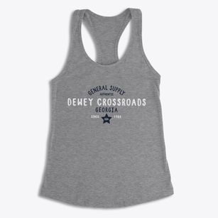 Dewey Crossroads Georgia General Supply Women's Racerback Tank