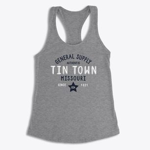 Tin Town Missouri General Supply Women's Racerback Tank