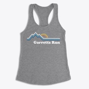 Garretts Run Pennsylvania Mountain View Women's Racerback Tank