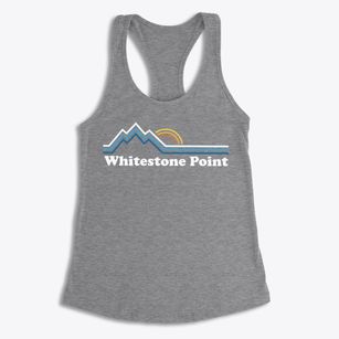 Whitestone Point Michigan Mountain View Women's Racerback Tank