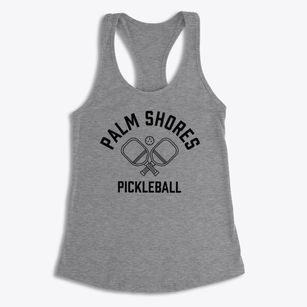 Palm Shores Florida Pickleball Women's Racerback Tank