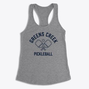 Greens Creek North Carolina Pickleball Women's Racerback Tank