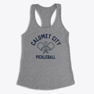 Calumet City Illinois Pickleball Women's Racerback Tank