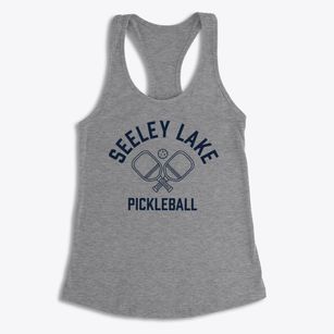Seeley Lake Montana Pickleball Women's Racerback Tank