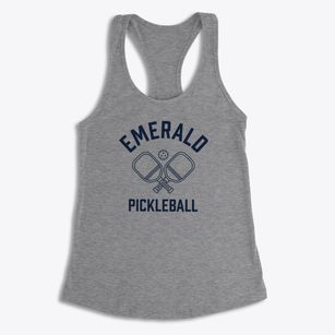 Emerald Wisconsin Pickleball Women's Racerback Tank