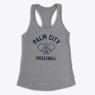 Palm City Florida Pickleball Women's Racerback Tank