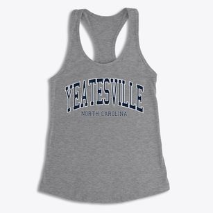 Yeatesville North Carolina Traditional Women's Racerback Tank
