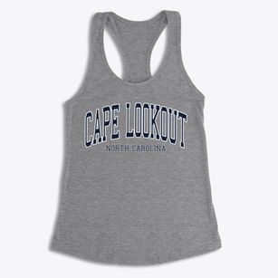 Cape Lookout North Carolina Traditional Women's Racerback Tank