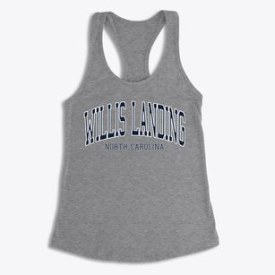 Willis Landing North Carolina Traditional Women's Racerback Tank