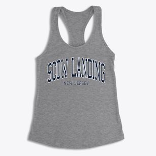 Scow Landing New Jersey Traditional Women's Racerback Tank