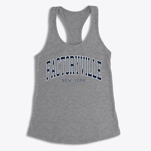 Factoryville New York Traditional Women's Racerback Tank