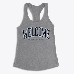Welcome South Carolina Traditional Women's Racerback Tank
