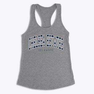 Chelsea Estates Delaware Traditional Women's Racerback Tank