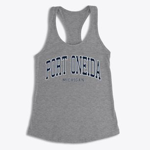 Port Oneida Michigan Traditional Women's Racerback Tank