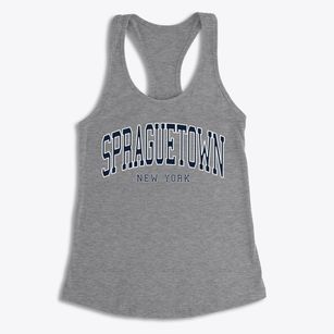 Spraguetown New York Traditional Women's Racerback Tank