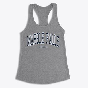 Marble Falls Texas Traditional Women's Racerback Tank