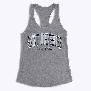 Saint Johnsburg New York Traditional Women's Racerback Tank