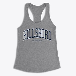 Hillsboro Illinois Traditional Women's Racerback Tank